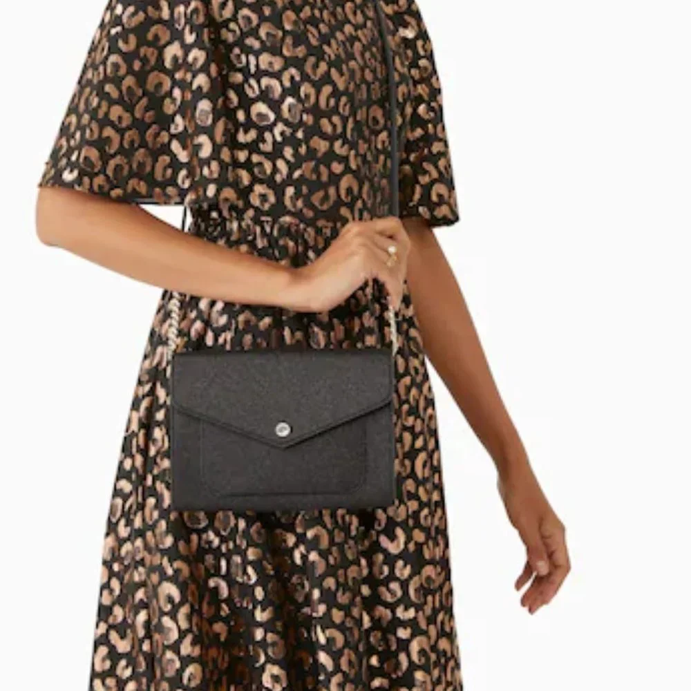 Kate Spade Black Tinsel Flap Crossbody